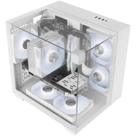 Mars Gaming MCVISIONMW Blanca - Caja Gaming Minitorre MicroATX/Mini-ITX